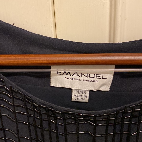 Beaded black sleeveless top, size 14 - Picture 2 of 3